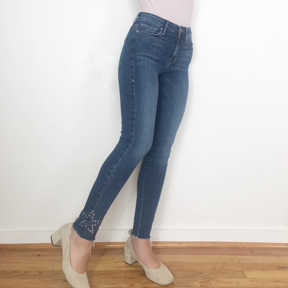 Good American Good Legs Star Eyelet Skinny Jeans
